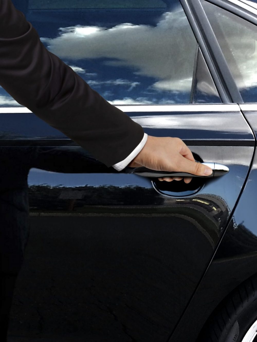 Driver,Hand,Opening,Car,Door